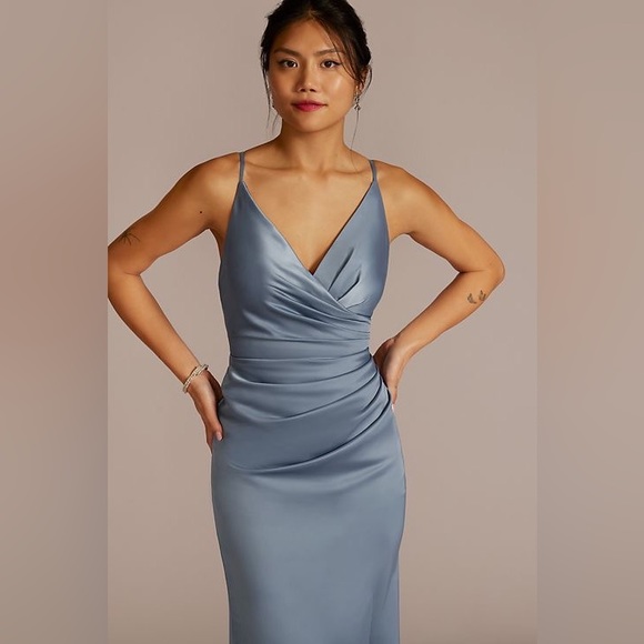 💞3 for $50💞Satin Spaghetti Strap Mermaid Bridesmaid dress - Picture 3 of 14